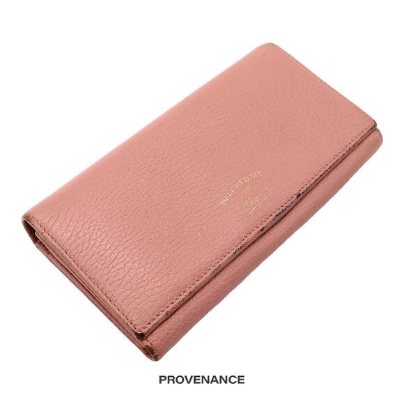 🔴 Gucci "Made in Italy" Long Wallet - Powder Pink Leather - Picture 3 of 10